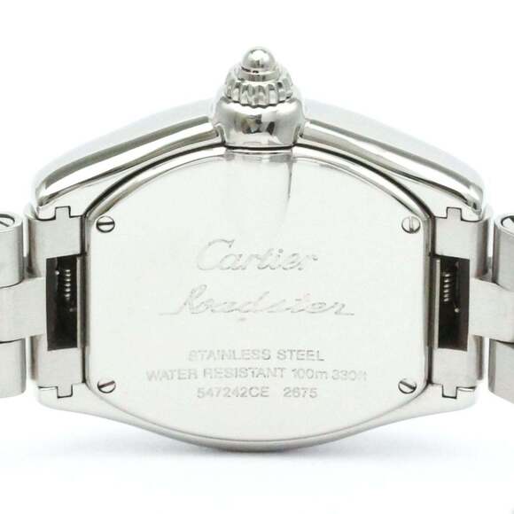 Polished CARTIER Roadstar SM Steel Quartz Ladies Watch W62017V3 BF582856 - Picture 7 of 9